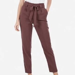 EXPRESS High-Waisted Paper Bag Ankle Formal Pants Size 4